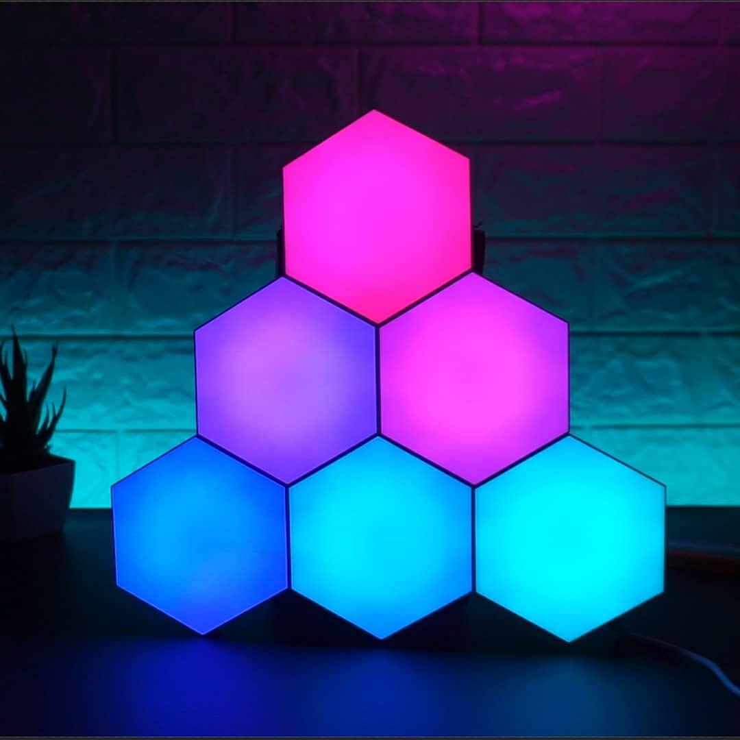 Lámparas Hexagonal RGB con Bluetooth.